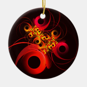Farbige Kreise Modernes Abstraktes Kunstmuster #08 Keramik Ornament