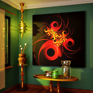 Farbige Kreise Modernes Abstraktes Kunstmuster #08 Leinwanddruck