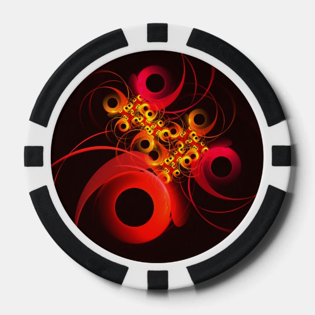 Farbige Kreise Modernes Abstraktes Kunstmuster #08 Pokerchips (Vorderseite)