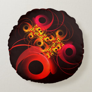 Farbige Kreise Modernes Abstraktes Kunstmuster #08 Rundes Kissen