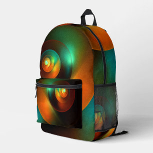 Farbige Kreise Modernes Abstraktes Kunstmuster #18 Bedruckter Rucksack