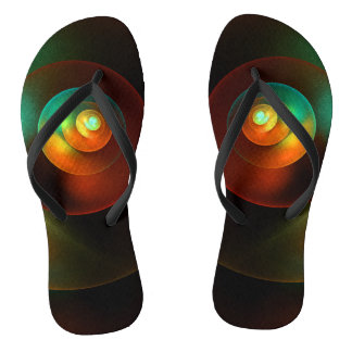Farbige Kreise Modernes Abstraktes Kunstmuster #18 Flip Flops