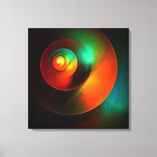 Farbige Kreise Modernes Abstraktes Kunstmuster #18 Leinwanddruck