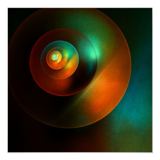Farbige Kreise Modernes Abstraktes Kunstmuster #18 Poster (Vorderseite)