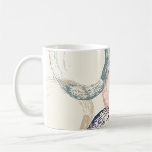 Farbige Kreise Pinsel Texturmuster Kaffeetasse
