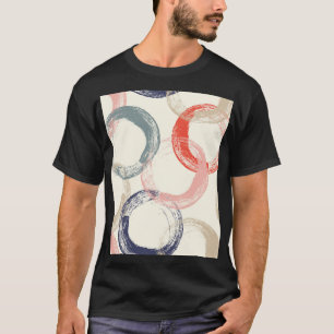 Farbige Kreise Pinsel Texturmuster T-Shirt