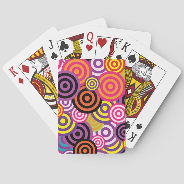 Farbige Kreise Spielkarten (Rückseite)