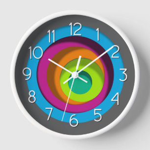 Farbige Kreise Uhr