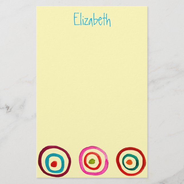 Farbige kreisförmige Regenbogenfarbe Briefpapier (Vorderseite)