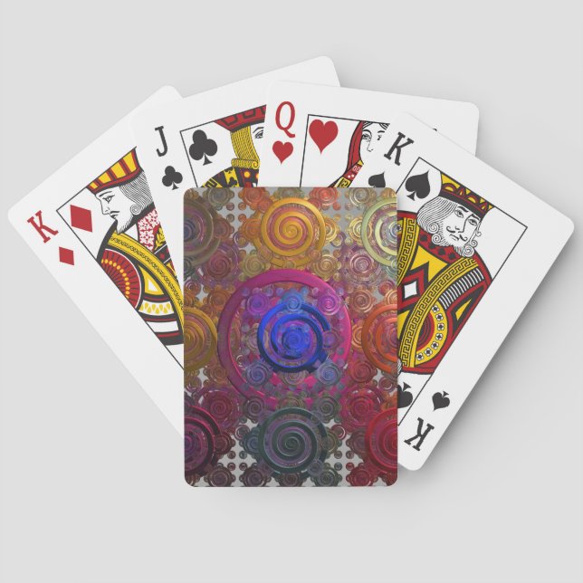 Farbige Kreislaufplatten Playing Cards Spielkarten (Rückseite)
