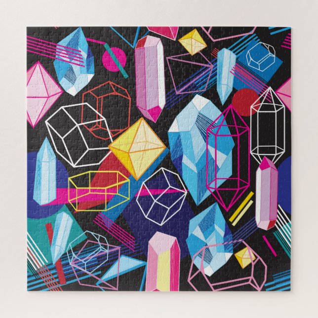 Farbige Kristalle, abstrakter Hintergrund Puzzle (Vertikal)