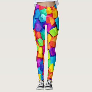 Farbige Kristallformen Kunst Leggings