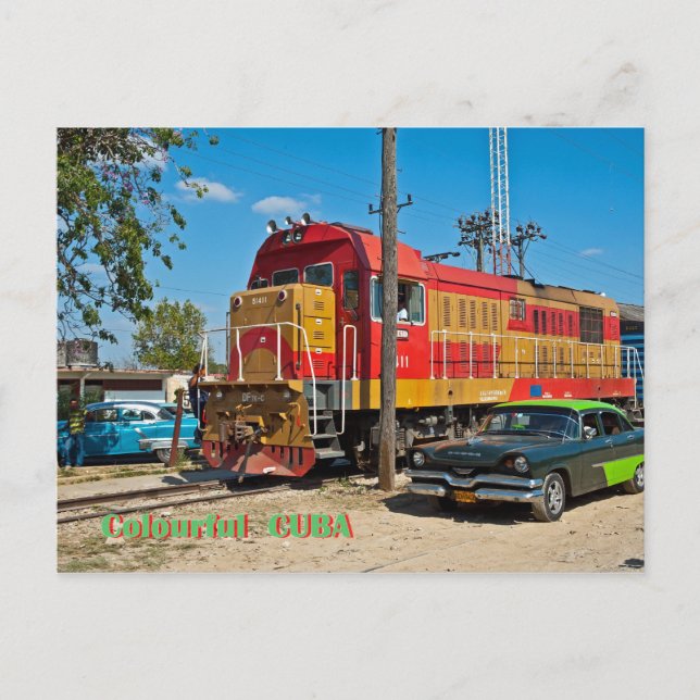 Farbige Kuba Postkarte (Vorderseite)
