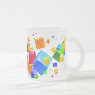 Farbige Kuben 1 Mattglastasse