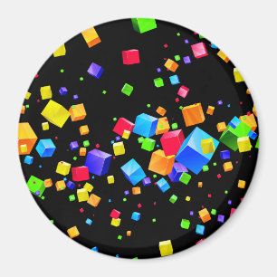 Farbige Kuben 2 Magnet