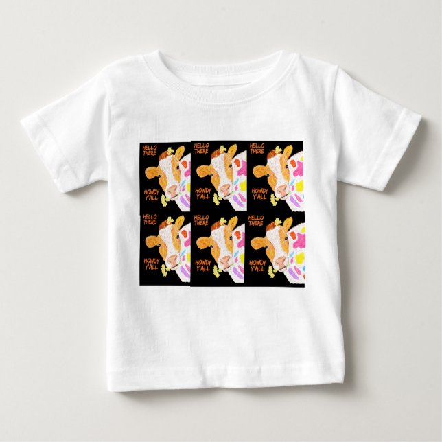 farbige Kuh Baby T-shirt (Vorderseite)