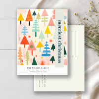 Farbige Kühne Retro Abstrakt Weihnachtliche Landsc