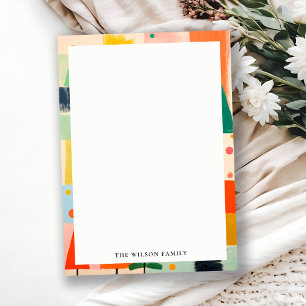 Farbige kühne retro abstrakte Weihnachtslandschaft Mitteilungskarte