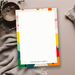 Farbige kühne retro-abstrakte Weihnachtslandschaft Mitteilungskarte