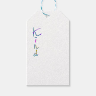 Farbige künstlerische KIND-Typografie Inspirierend Geschenkanhänger