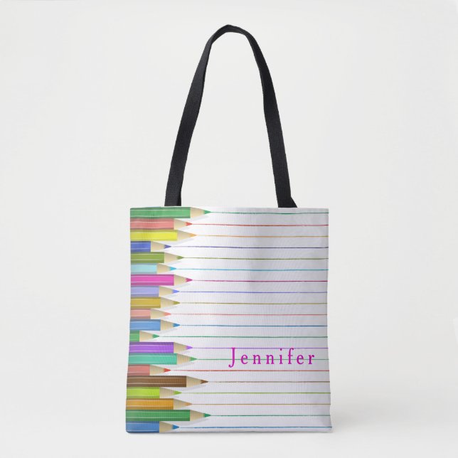 Farbige Kunststifte: Design zurück zur Schule (Vorderseite)