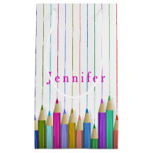 Farbige Kunststifte, maßgeschneiderte Geschenktasc