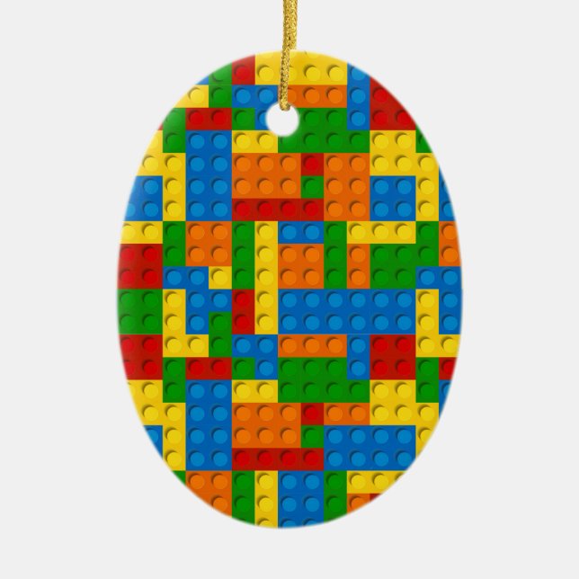 farbige Kunststoffblöcke Keramikornament (Vorne)