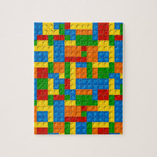 farbige Kunststoffblöcke Puzzle