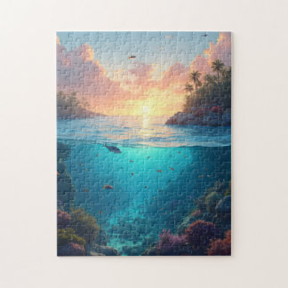 Farbige Küstenbucht Puzzle