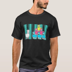 Farbige Lamas Schönes Lama B-Day-Geschenk T-Shirt