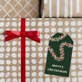Farbige Lametta-Girlande Frohe Weihnachten Geschen Geschenkanhänger