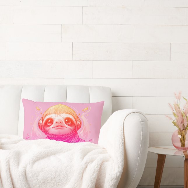 Farbige Lampen, Coole Streifen 33 x 53 Baumwolle Lendenkissen (Liege)