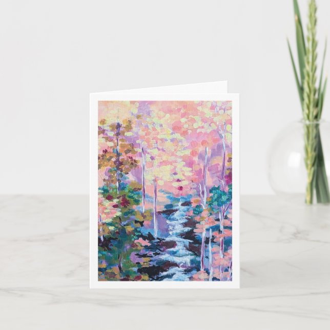 Farbige Landschaftlich machen mehr Dankeskarte (Vorderseite)