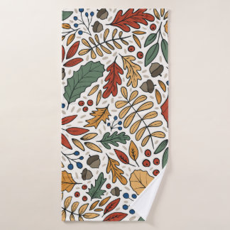 Farbige Leaf-Quadrat-Gestaltung im Herbst Badehandtuch