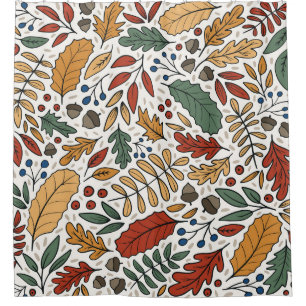Farbige Leaf-Quadrat-Gestaltung im Herbst Duschvorhang