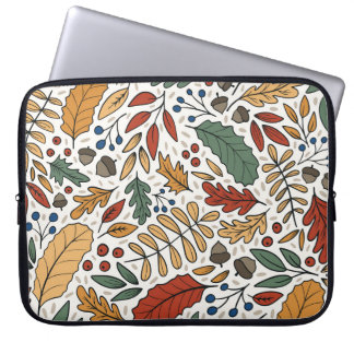 Farbige Leaf-Quadrat-Gestaltung im Herbst Laptopschutzhülle
