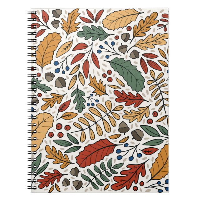 Farbige Leaf-Quadrat-Gestaltung im Herbst Notizblock (Vorderseite)