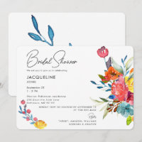 Farbige Lebendige Frühlings-Blumen-Hochzeitsdusche