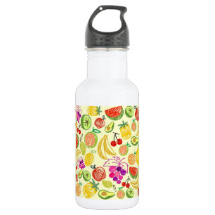 Farbige Lebensmittel Wasserflasche