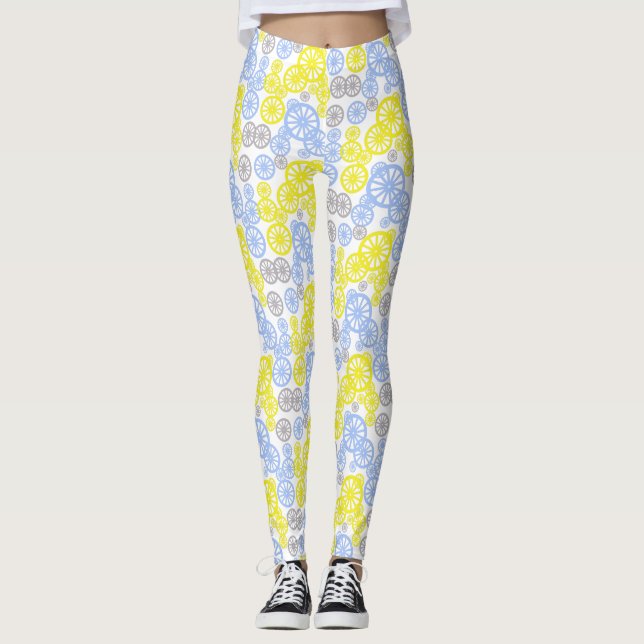 Farbige Leggings des phantastischen Radtyps in Pas (Vorderseite)