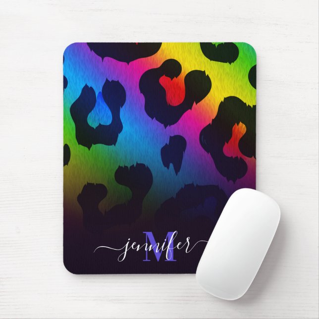 Farbige Leopardendrucke Mousepad (Mit Mouse)