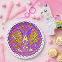 Farbige Letter-A-Logo-Teller