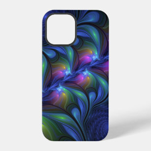 Farbige Leuchtende Abstrakte Blaue Rosa Grüne Frak iPhone 12 Pro Hülle