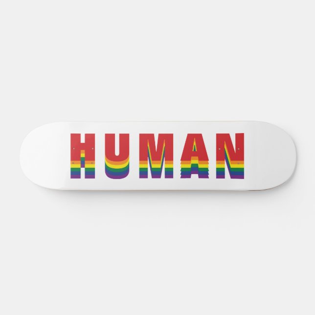 Farbige LGBTQ-Regenbogen-Gay Pride-Flaggenfarben Skateboard (Horizontal)