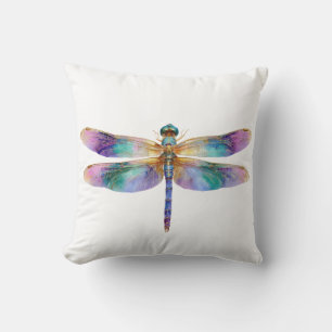 Farbige Libelle – Irisierende Naturkunst Kissen
