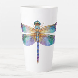 Farbige Libelle – Irisierende Naturkunst Milchtasse