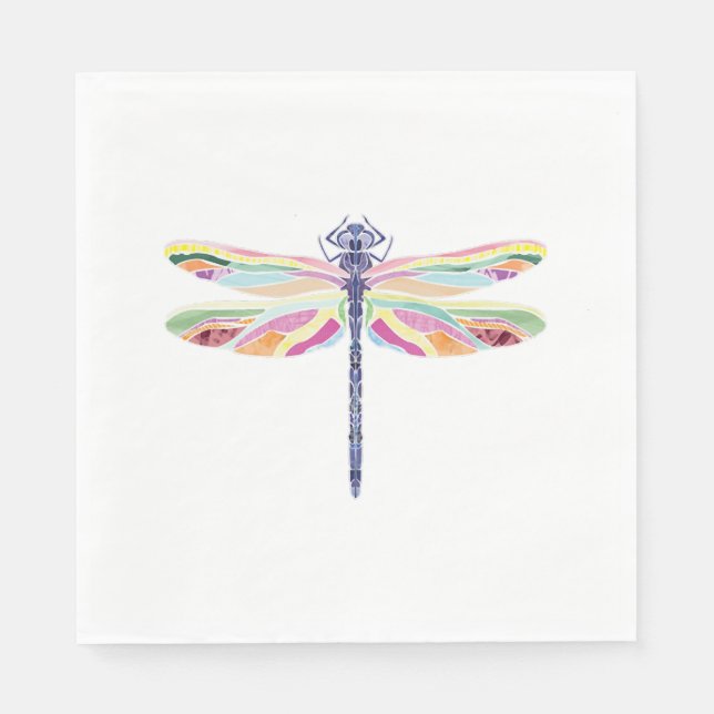 Farbige Libelle Serviette (Vorderseite)