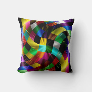 Farbige Lichtstrahlen Kunst Design Abstract Kissen