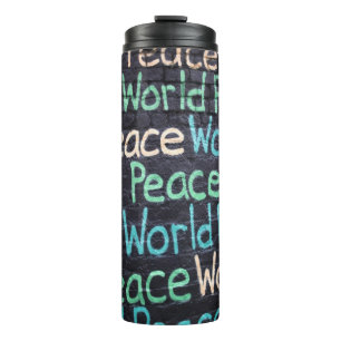 Farbige Liebe Friedliche Weltfrieden Thermosbecher