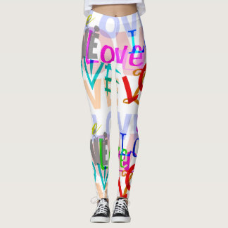 Farbige LIEBE Leggings